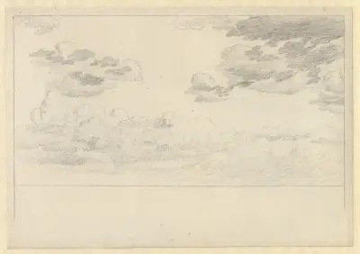 Studie av skyar över havet av Christoffer Wilhelm Eckersberg