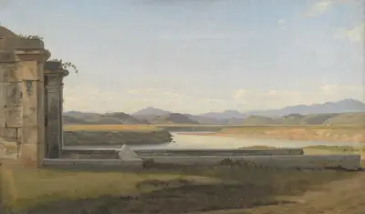 Blick von der Fontana Acetosa, Rom von Christoffer Wilhelm Eckersberg