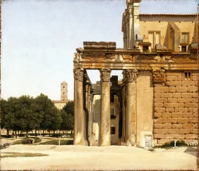 Blick auf die Via Sacra, Rom von Christoffer Wilhelm Eckersberg
