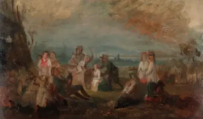 Harvest Party, Sketch av Robert Wilhelm Ekman