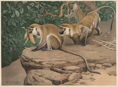 Sabaeus monkey av Wilhelm Kuhnert