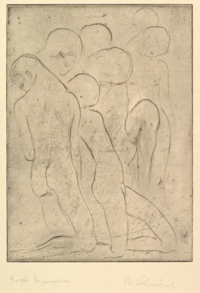 Composition (Große Komposition) av Wilhelm Lehmbruck