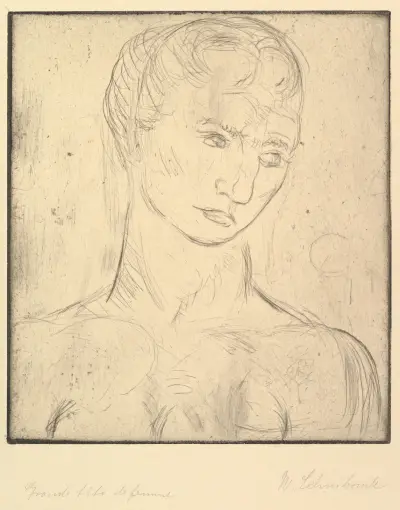Head of a Woman (Kopf Groß) av Wilhelm Lehmbruck