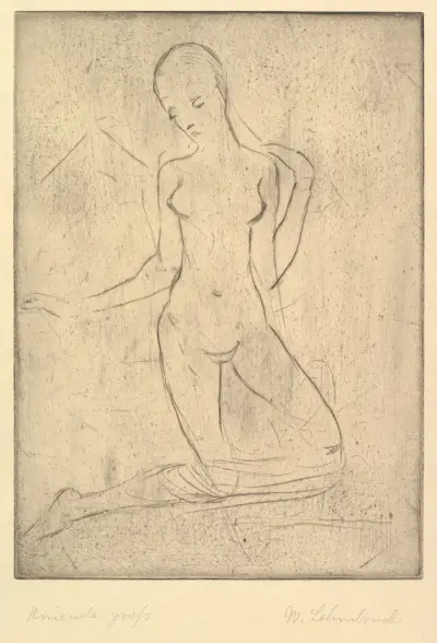 Kneeling One (Kneide, groß) av Wilhelm Lehmbruck