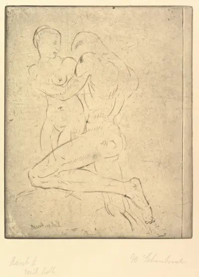 Rape II (Raub II, Weib halb), 1911 – nr 2 av Wilhelm Lehmbruck