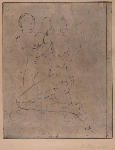 Rape II (Raub II, Weib halb), 1911 – nr 1 av Wilhelm Lehmbruck