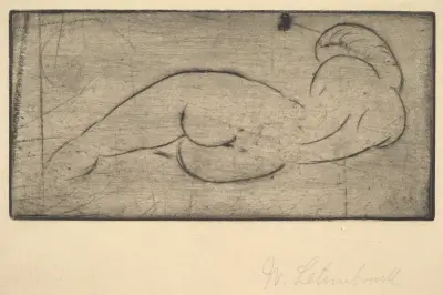 Repose (Ruhende vom Rücken) av Wilhelm Lehmbruck