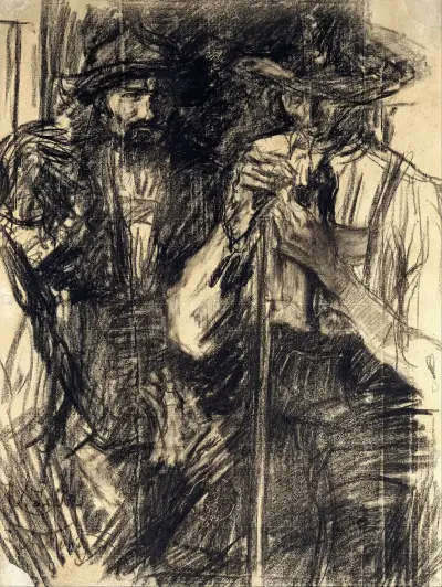 The Hunters av Wilhelm Leibl