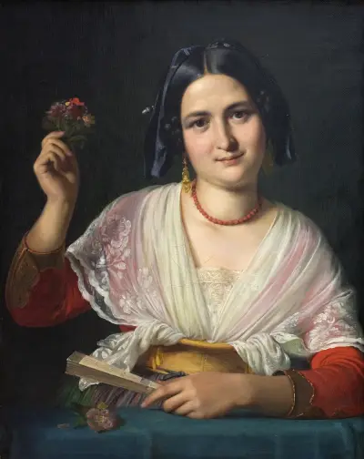 Eine römische Frau in Festkleidung von Wilhelm Marstrand