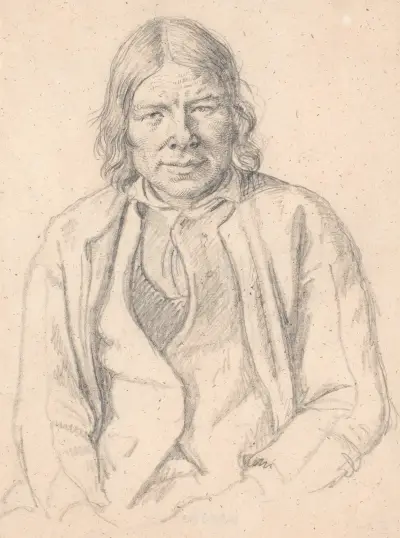 Brustbild eines schwedischen Bauern von Wilhelm Marstrand