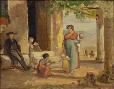 Kind, das laufen lernt von Wilhelm Marstrand