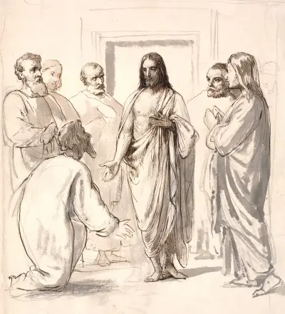 Christus und der ungläubige Thomas von Wilhelm Marstrand
