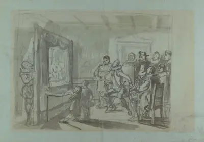 Don Quijote und andere bei Meister Pedros Puppentheater von Wilhelm Marstrand
