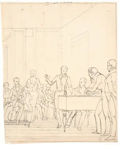 Ein musikalisches Abendgesellschaft von Wilhelm Marstrand