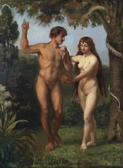 Eve Tempts Adam av Wilhelm Marstrand