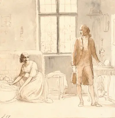 Goethe bei der Witwe in Rom von Wilhelm Marstrand