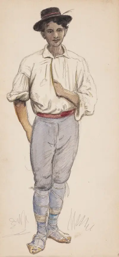 Italiensk bonde eller hyrde av Wilhelm Marstrand