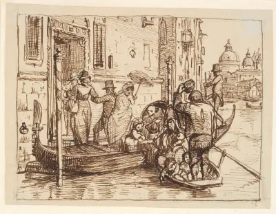 Ankunft am Canal Grande in Venedig von Wilhelm Marstrand