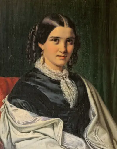 Porträt der Frau Vilhelmine Heise, geborene Hage (1838–1912) von Wilhelm Marstrand