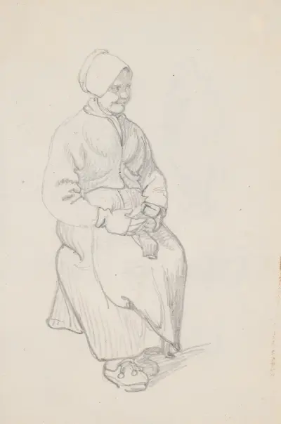 Sitzende schwedische Bäuerin von Wilhelm Marstrand