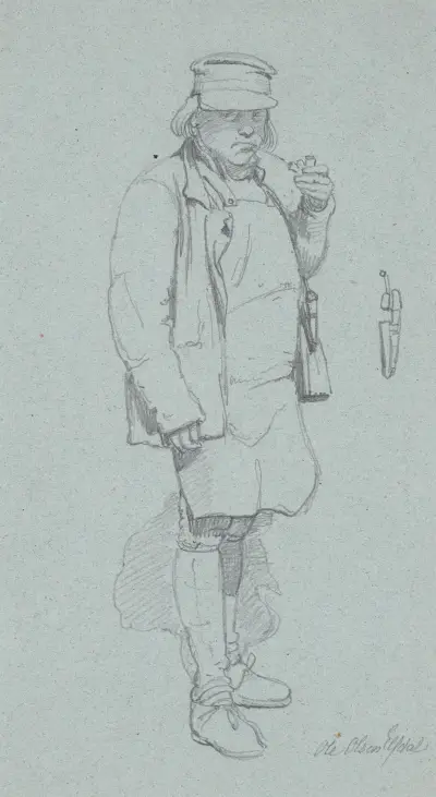 Stehender schwedischer Bauer von Wilhelm Marstrand