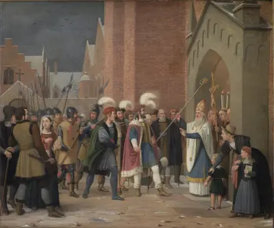 Svend Estridsen and Bishop Vilhelm av Wilhelm Marstrand