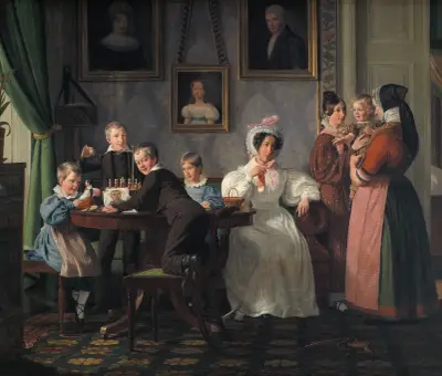 The Waagepetersen Family av Wilhelm Marstrand