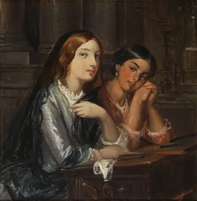 Venezianische Frauen in einer Kirche von Wilhelm Marstrand