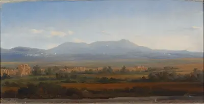 View from the Albano Mountains. Study, Gustaf Wilhelm Palm