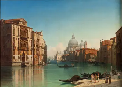 View of Canal Grande in Venice av Gustaf Wilhelm Palm