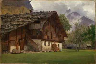 Bondgård i Alperna av Johann Wilhelm Schirmer