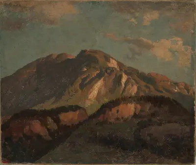 Bergrücken (wohl) in Graubünden av Johann Wilhelm Schirmer