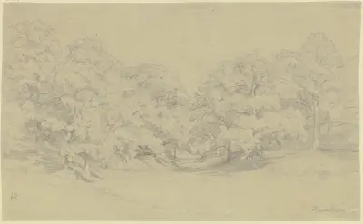 Chestnut forest near Kronberg av Johann Wilhelm Schirmer