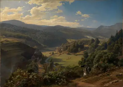Das Geroldsauertal bei Baden-Baden av Johann Wilhelm Schirmer