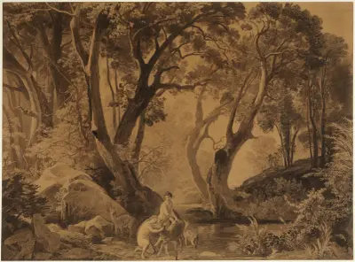 En urskogs inre (I paradiset II) av Johann Wilhelm Schirmer
