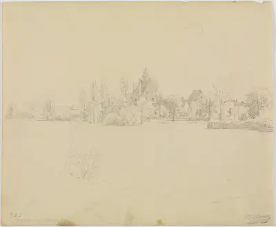 Gården Quadenhof i Gerresheim vid Düsseldorf av Johann Wilhelm Schirmer