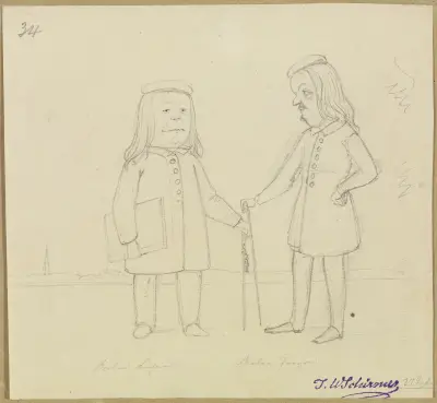 Målarna Jakob Lehnen och Johann Wilhelm Preyer av Johann Wilhelm Schirmer