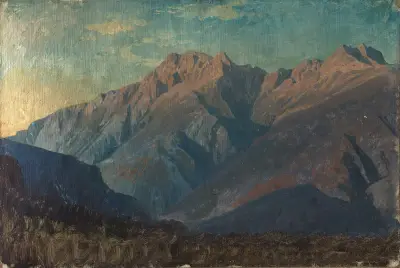 Bergsmassiv i Graubünden av Johann Wilhelm Schirmer