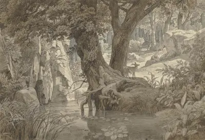 Forest landscape av Johann Wilhelm Schirmer