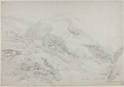 Klostret Sta. Scholastica vid Subiaco av Johann Wilhelm Schirmer