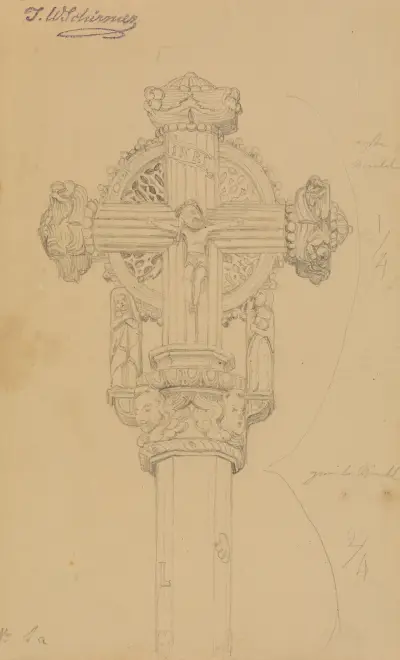 Normannisches Hochkreuz, fol. 1 a av Johann Wilhelm Schirmer