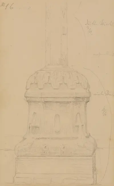 Normandiskt högaltarkors, fol. 1 b av Johann Wilhelm Schirmer