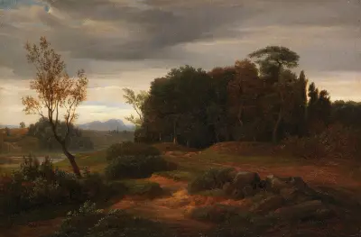 Stormig landskap av Johann Wilhelm Schirmer