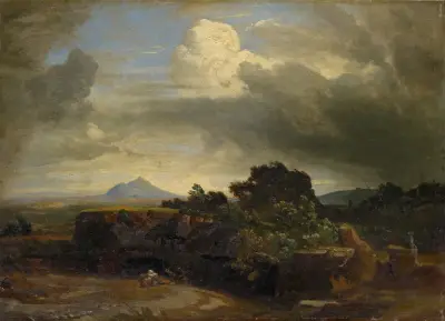 Storm i Campagnan av Johann Wilhelm Schirmer
