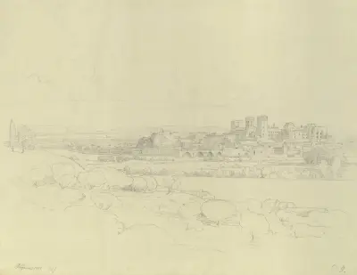 View from Avignon av Johann Wilhelm Schirmer