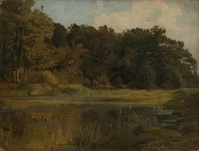 Skogsdamm av Johann Wilhelm Schirmer