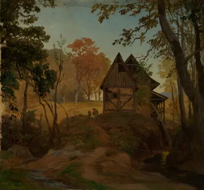 Vattenkvarn av Johann Wilhelm Schirmer