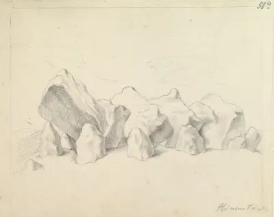 A Prehistoric Stone Circle on a Mound, an Extensive Landscape Beyond – nr 2 av Johann Heinrich Wilhelm Tischbein