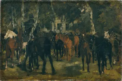 Abgesessene Kürassiere von Wilhelm Trübner