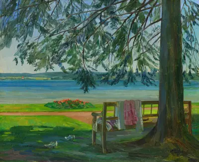 Aussichtsplatz am Starnberger See, 1911 – nr 1 av Wilhelm Trübner